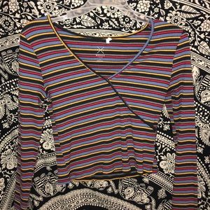 Stripped cropped PacSun long sleeve